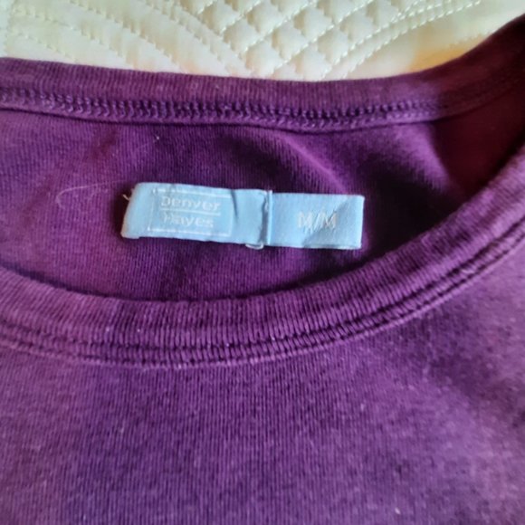 Denver Hayes t-shirt.Long sleeved.Size Medium. Purple - Picture 6 of 10